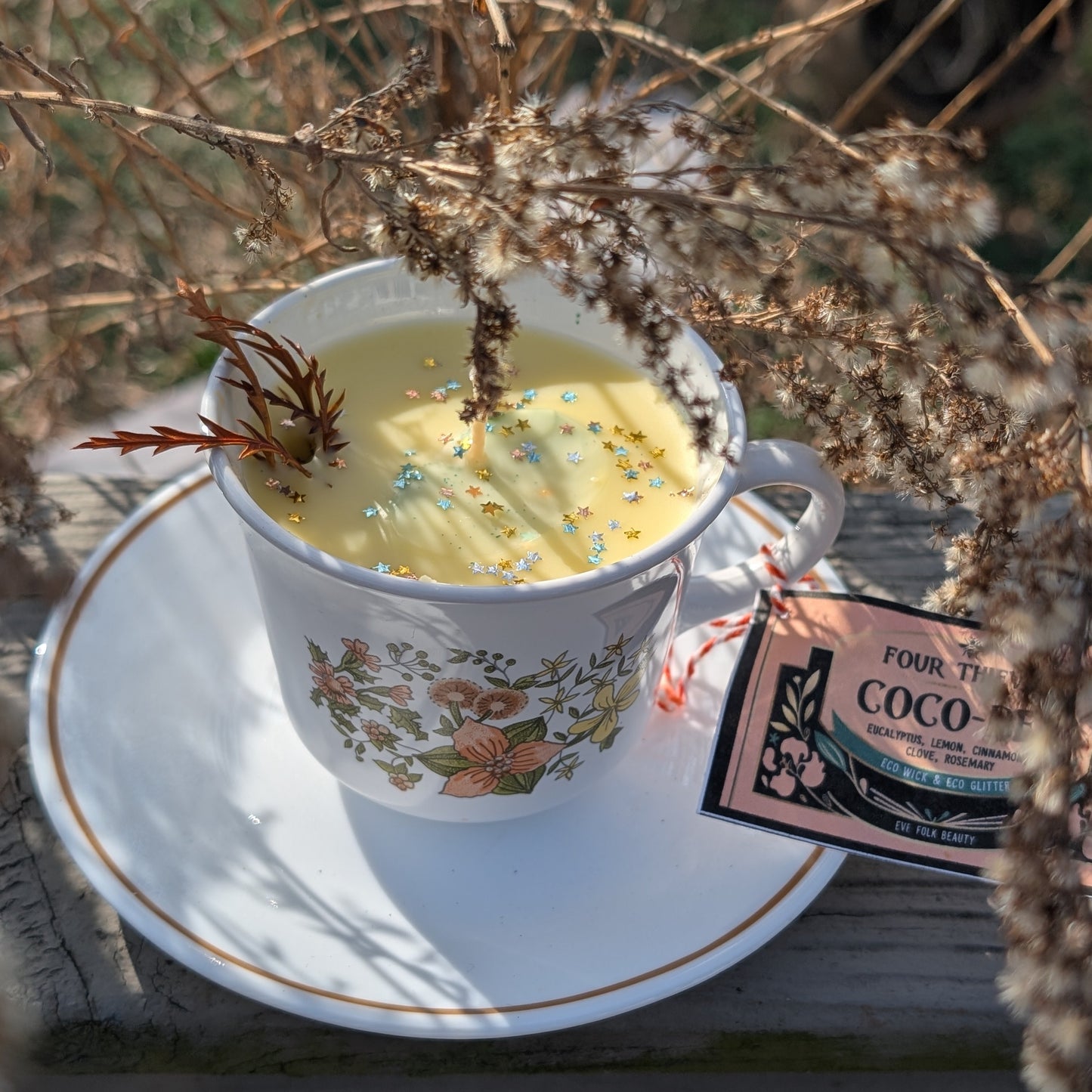 Vintage Teacup “Coco-Bee” Candles