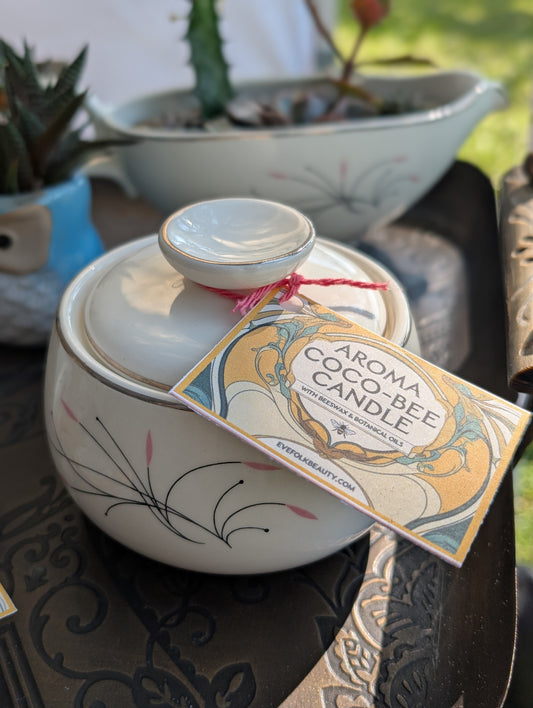 Coco-Bee Candles in Vintage Vessel